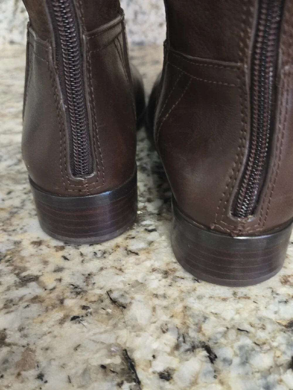 Tory Burch Dark Brown Over-the-Knee Leather & Suede Boots